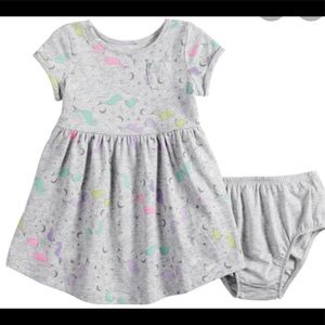 Baby Jumping Beans Print Unicorn Skater Dress